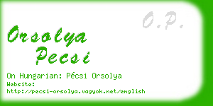 orsolya pecsi business card